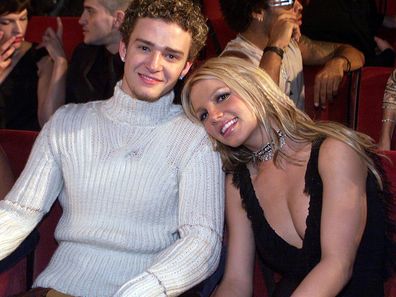 Britney Spears and Justin Timberlake at the 2000 MTV Video Music Awards.
