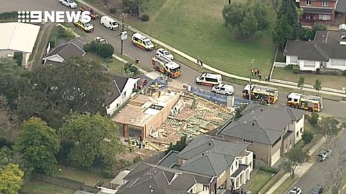 It's believed wind knocked over the wall. (9NEWS)