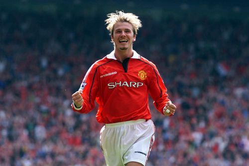 Beckham became a household name for his exploits with Manchester United. (AAP)