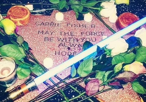 Grieving Carrie Fisher fan adds her to Hollywood's Walk of Fame 