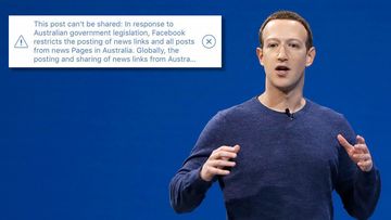 Mark Zuckerberg Facebook bans Australian news content