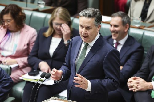 Minister for Health and Ageing and Minister for Disability and the NDIS Mark Butler during Question Time at Parliament House in Canberra on Thursday 31 July 2025. fedpol Photo: Alex Ellinghausen