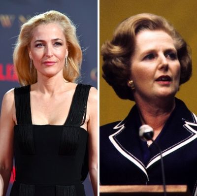Margaret Thatcher played by Gillian Anderson