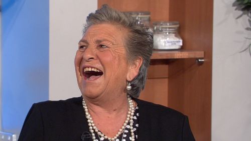 A close up shot of Nonna Paola on the TODAY Show.