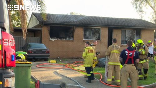 The fire broke out at a St Clair home overnight. (9NEWS)