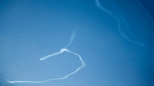 Anti-aircraft effects over the Syrian-Israeli border in the Golan Heights, on Saturday, February 10. (AAP)