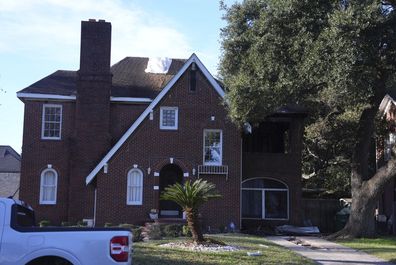 Damage resulting from an overnight fire at a home Beyonce used to live in as a child is shown on Monday, Dec. 25, 2023 in Houston.  