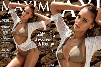 <br/><br/><br/>Jessica Alba has graced the September cover of US <i>Maxim</i> magazine in a super-sexy olive green bikini. And boy does she look fierce!<br/><br/>Keep scrolling through to check out the full spread…<br/><br/>Images: Cliff Watts / <i>Maxim</i> magazine<br/>(<i>Written by Yasmin Vought. Approved by Amy Nelmes</i>)