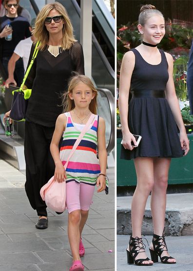 Heidi Klum S Daughter Leni 13 Looks So Grown Up Rocks Black Dress And Heels For Family Day 9celebrity
