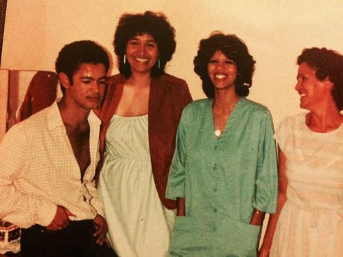 Beryl pictured with brother Andy, Maureen and their mother. Picture: Supplied