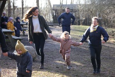 Kate Middleton, Duchess of Cambridge visits Stenurten Forest Kindergarten near Copenhagen, Denmark Wednesday, Feb. 23, 2022. 