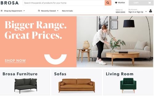 Online retailer Brosa ends after entering into voluntary administration.