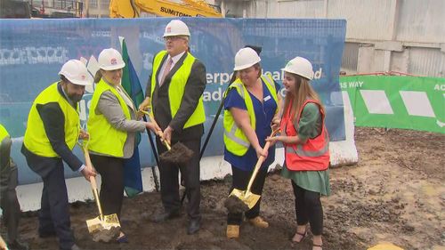 Liverpool hospital upgrade sod turning