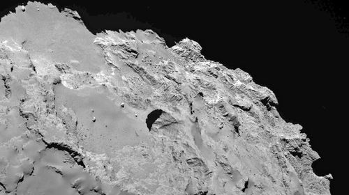 A close-up image of the comet taken from the Rosetta probe. (AFP)