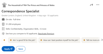 William and kate job ad