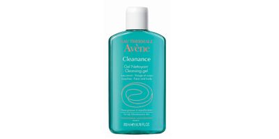 <a href="http://avene.com.au/face/specific-care/acne-prone-skin/cleanance-cleansing-gel" target="_blank">Cleanance Cleansing Gel, $24.95, Avene</a>