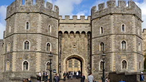 The carriage will come down Castle Hill and pass King Henry VIII gate. (Getty)