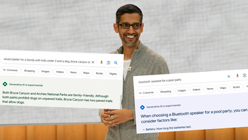 Sundar Pichai announcing the introduction of AI models to the Google Search Engine.