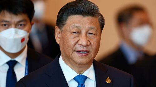 Le président chinois Xi Jinping arrive pour assister à la réunion des dirigeants économiques de l'APEC 