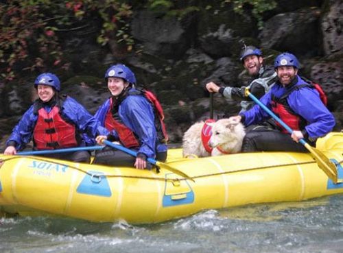 Remarkably, Mya has been white water rafting with Mark.