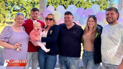 Australian mother Kylee Enwright pictured with family.