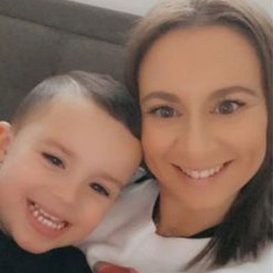 Kayla and her three-year-old son Remy. 