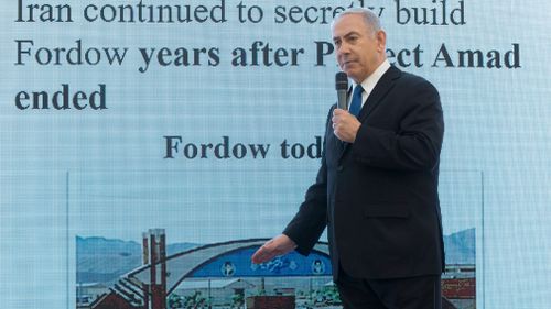 The Prime Minister made the claims during an press conference in Tel Aviv. (AP/AAP)