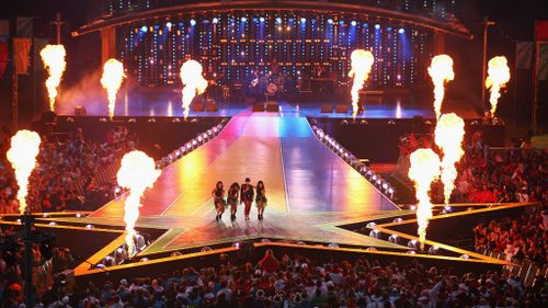 Scottish singer Lulu performs during the closing ceremony of the 2014 Commonwealth Games at Hampden Park in Glasgow, Scotland, on August 3, 2014. (Getty)