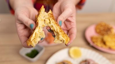 Pasta fritters make a great snack or dinner