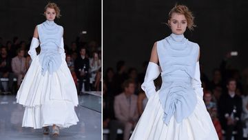 <p>Melbourne designer Toni Maticevski kicked off Mercedes-Benz Fashion Week Australia in Sydney yesterday.</p><p>The Macedonian-Australian designer is often referred to as Australia's own Alexander McQueen.</p><p>In attendance were a flock of models and celebrities, including Jennifer Hawkins, Elyse Knowles and Isabelle Cornish.</p><p>Sister design duo Ginger and Smart open day two of events today.</p><p>Fashion Week continues until this Friday.</p><p><strong>Click through to see the best shots from the runway.</strong></p><p>&nbsp;</p><p>A model walks the runway during the Maticevski show, at The
Cutaway, Barangaroo, during the opening show of Fashion Week Australia in
Sydney, Sunday, May 15, 2016. (AAP)&nbsp;</p>