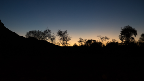 Sunset in Alice Springs in the Northern Territory. 11th April 2019 Photo: Janie Barrett