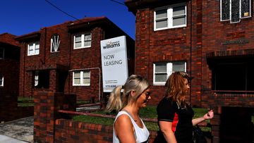 Aged apartment buildings are seen for lease