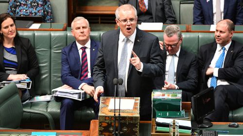 Scott Morrison in Question Time.