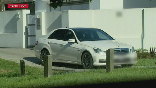 9News cameras found him there early this morning, leaving the Richlands house in a white Mercedes, before driving to the Ipswich West polling station