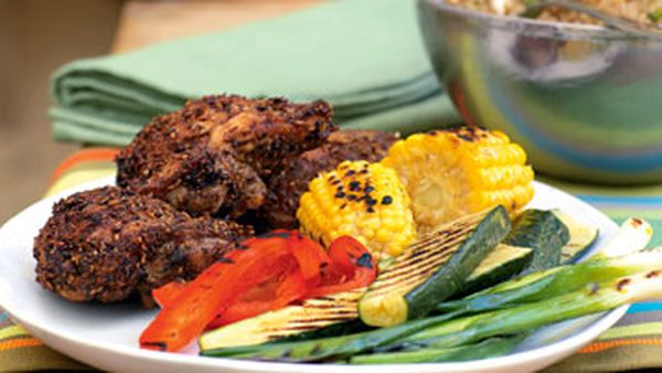 Cumin chicken with quinoa salad