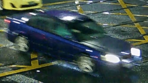 A blue Subaru Liberty allegedly collided with a pedestrian at the intersection of King Street and Batman Street in West Melbourne at 10pm on May 30. 