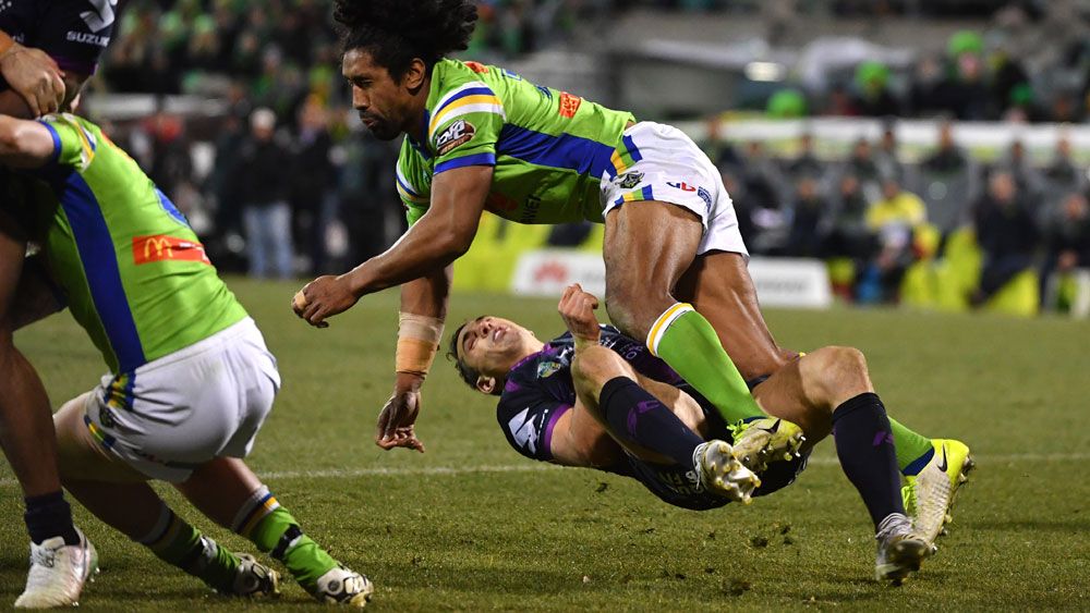 NRL: Canberra Raiders want Melbourne Storm to 'look out' as Sia Soliola returns from suspension