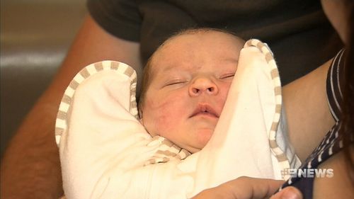 Adelaide baby Mya Illysa was born at 12.06am. (9NEWS)