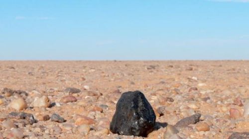 Part of the meteorite that landed at the Nubian Desert in Sudan in 2008. (Photo: NASA).