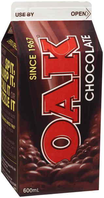 <strong>600ml Oak chocolate
milk (63.8 grams of sugar)</strong>