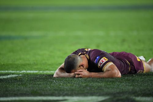 It's all too much for Queensland's Will Chambers. Picture: AAP