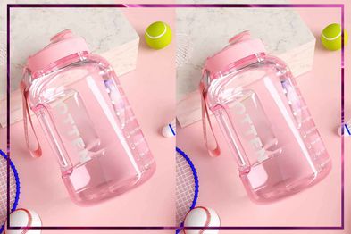9PR: Motivational Water Bottle Otten 1.5 Litre Sports Gallon Water Bottle with Time Markings for Outdoor Hiking Tritan Material Hot Water Available Bottle