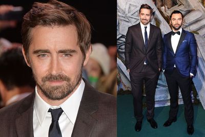 Lee Pace, who plays Thranduil in <i>The Hobbit</i>, poses with his handsome co-star Aidan Turner. There's seriously too much hottie in this one photo!