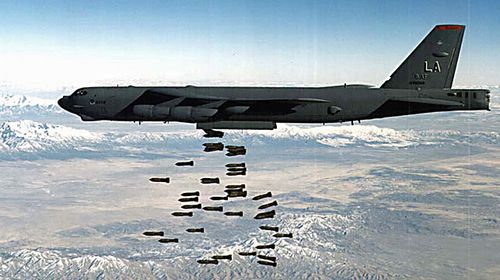 The US Air Force's B-52 bomber can deliver a potent load of nuclear weapons. (Photo: AP).