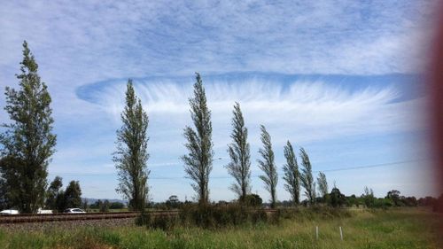Bizarre ‘hole punch cloud’ seen over Victoria’s east