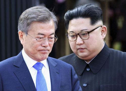 South Korea President Moon Jae-in and North Korean leader met for historic talks last month. (AAP)
