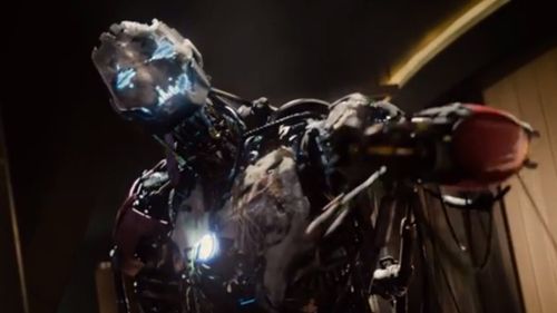 An early look at a prototypical Ultron (James Spader). (Marvel Entertainment)