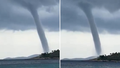 Video shows incredible waterspout off coast of Greece
