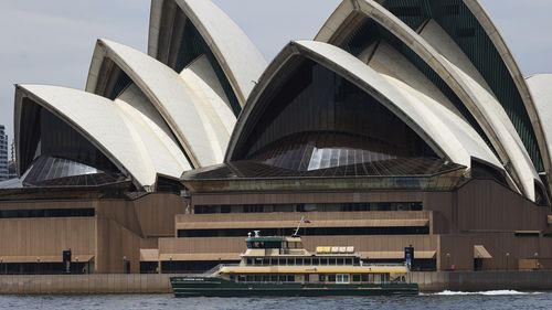 A ferry in Sydney Harbour.