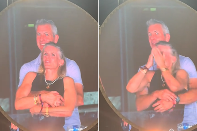 Coldplay Boston concert kiss cam